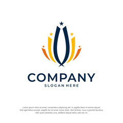 education pillar logo premium vector