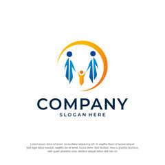family charity logo premium vector