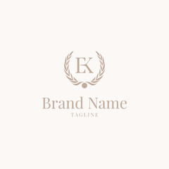 Wheat EK logo elegance golden brown