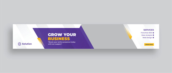 Digital marketing large web banner, social cover template, or corporate business banner template