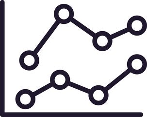 Graph concept. Modern outline high quality illustration for banners, flyers and web sites. Editable stroke in trendy flat style. Line icon of graph