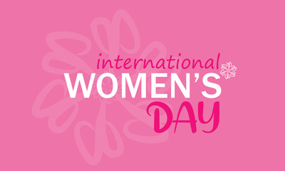 International womens day. typography vector illustration