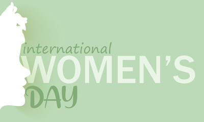 International womens day. typography vector illustration
