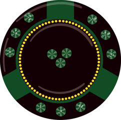 Coin chip icon cartoon vector. Bet card. Game royal