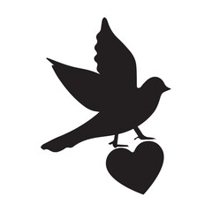 Bride, couple, dove icon