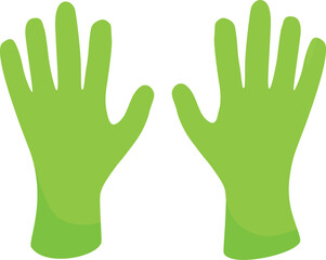 Cleaning gloves icon cartoon vector. Cleaner equipment. Bucket wash