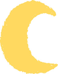 crescent handdrawn organic shape decorative brush element © Becris