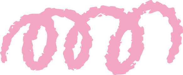 spiral handdrawn organic shape decorative brush element