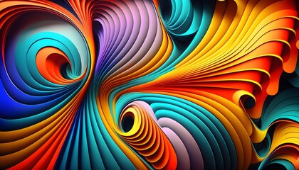 Fototapeta premium Vibrant Abstract Swirls of Color Forming Dynamic Patterns