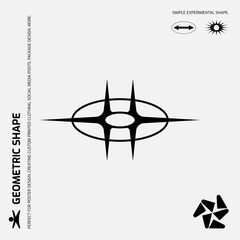 Poster template graphic design in Brutalism style. Vector cover