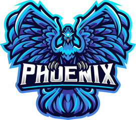 Blue phoenix esport mascot © Visink.art