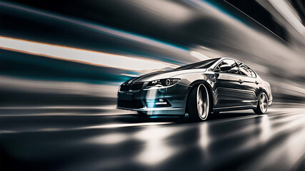 car with motion blur effect