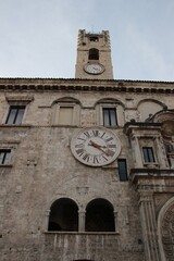 Fototapeta na wymiar Italy, Marche: Facade of Palazzo Capitani.