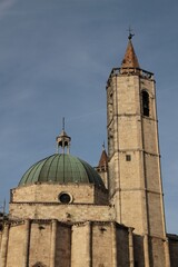 Fototapeta na wymiar Italy, Marche, Ascoli Piceno: Detail of Saint Francesco Church.