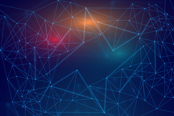 Obraz premium Wire line future digital network technology background. 