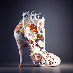 High  heels   textures  openwork. Generative Ai