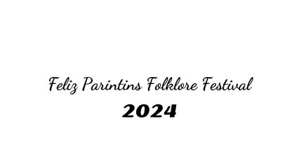 Obraz na płótnie Canvas Feliz Parintins Folklore Festival wish typography with transparent background