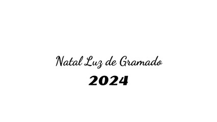 Natal Luz de Gramado wish typography with transparent background