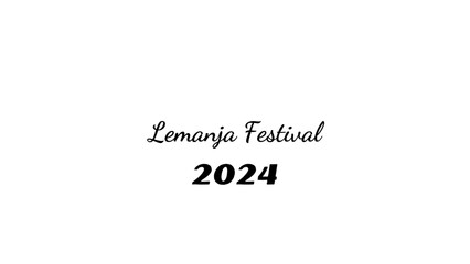 Obraz premium Lemanja Festival wish typography with transparent background