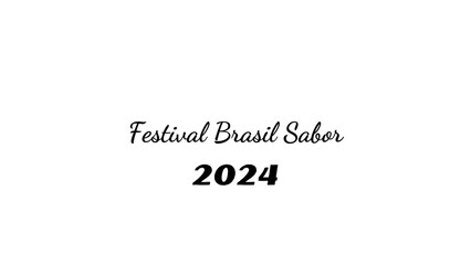 Fototapeta na wymiar Festival Brasil Sabor wish typography with transparent background