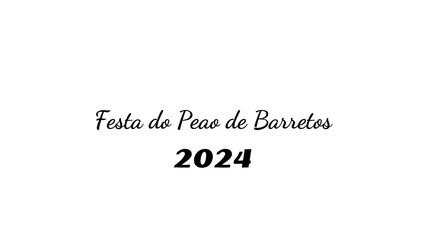 Fototapeta na wymiar Festa do Peao de Barretos wish typography with transparent background