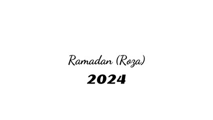 Fototapeta na wymiar Ramadan wish typography with transparent background