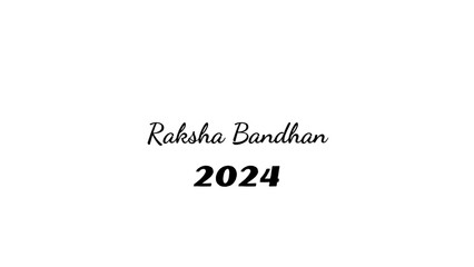 Raksha Bandhan wish typography with transparent background