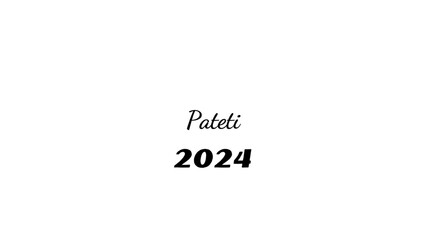 Pateti wish typography with transparent background