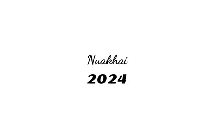 Nuakhai wish typography with transparent background