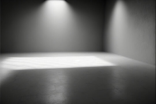 soft  gray  studio  room  background  grey  floor. Generative Ai