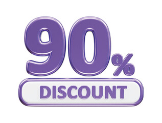 Percent discount sale 3d rendering vector illustration 