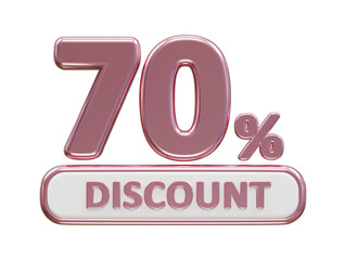 Percent discount sale 3d rendering vector illustration 