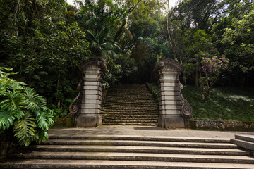 Botanical garden of Sao Paulo, greenhouses and Gates of hell
