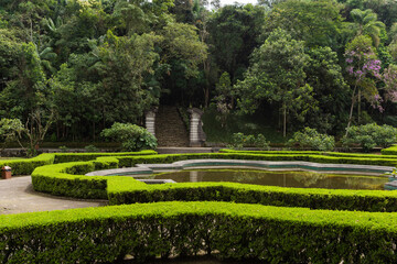 Botanical garden of Sao Paulo, greenhouses and Gates of hell