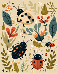 Playful Insect Wallpaper