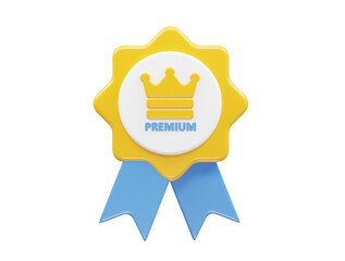 Medal icon 3d rendering vector illustration element 
