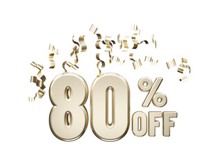 Percent discount sale 3d rendering vector illustration