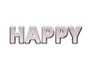 Happy premium text effect vector illustration transparent element