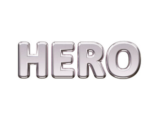 Hero premium text effect vector illustration transparent element