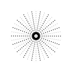 circular star burst tech line vector illustration 