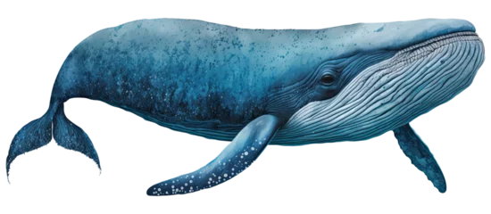 Muurstickers Big whale illustration. Transparent background. Isolation © ROMAN