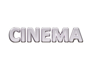 Cinema text effect vector illustration transparent element