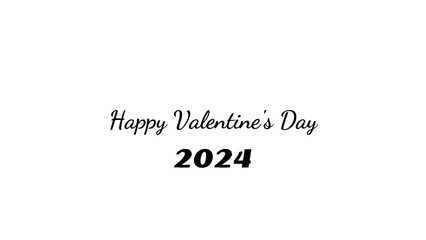 Happy Valentine's Day wish typography with transparent background