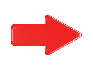 Arrow icon 3d rendering vector illustration transparent element