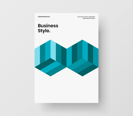 Original geometric pattern cover template. Multicolored corporate brochure A4 design vector illustration.