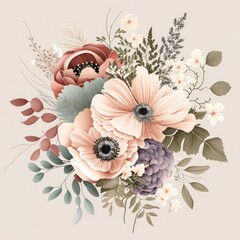 bouquet of flowers, ai generated