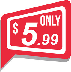 $5.99 price tag five ninety nine