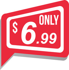 $6.99 price tag six ninety nine