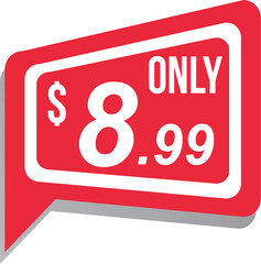  $8.99 price tag eight ninety nine