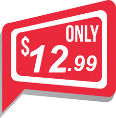 $12.99 price tag twelve ninety nine